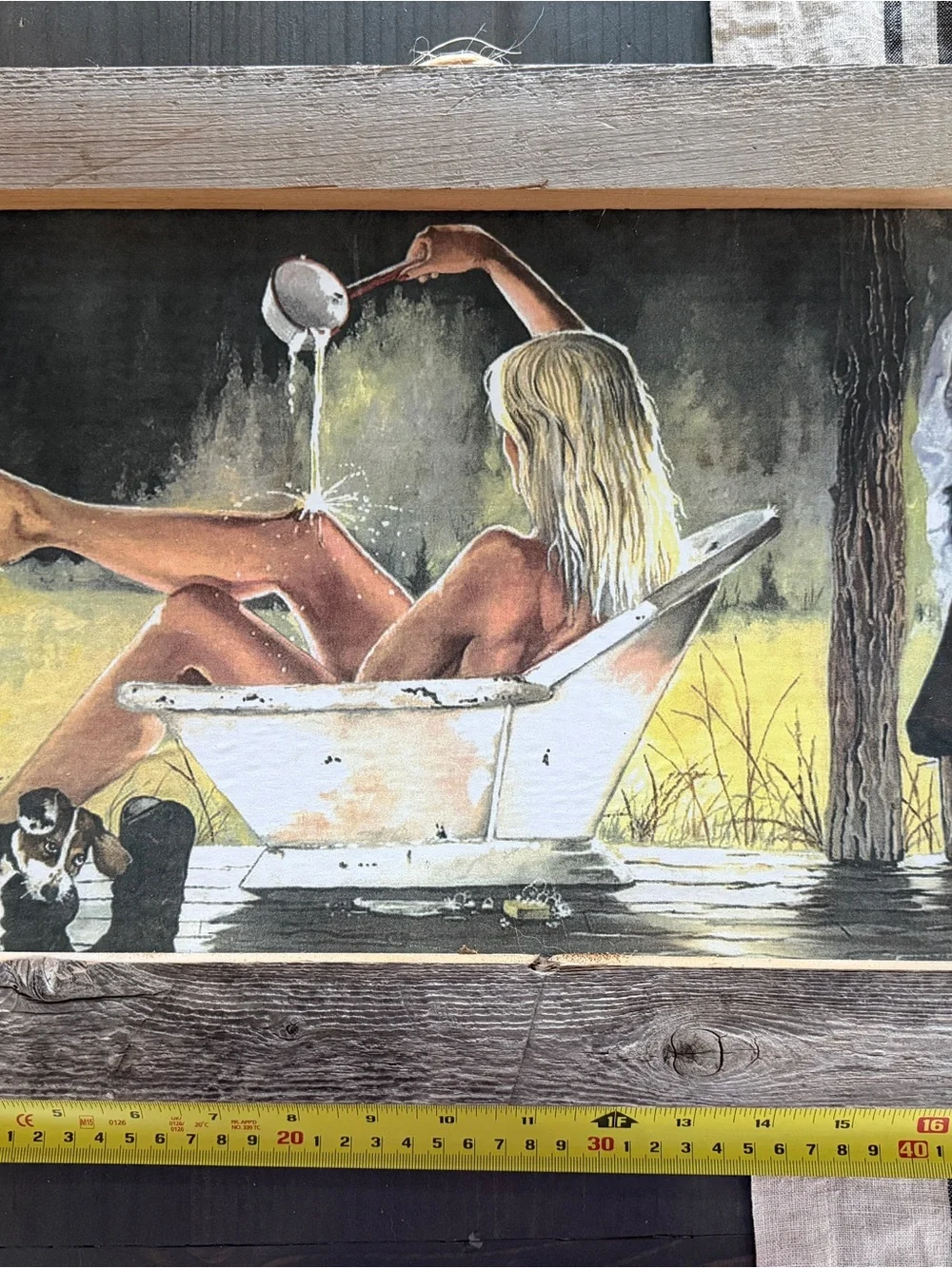 Rustic White Clawfoot Bathtub Wall Art - Home Bath Decor
